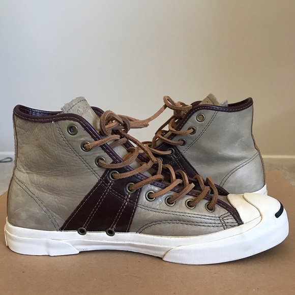 Converse By Jack Purcell Leather Brown Unisex High Cut 
Men’s Size 8.5 - Picture 10 of 13